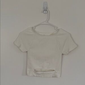 Free People Movement ribbed cropped tee